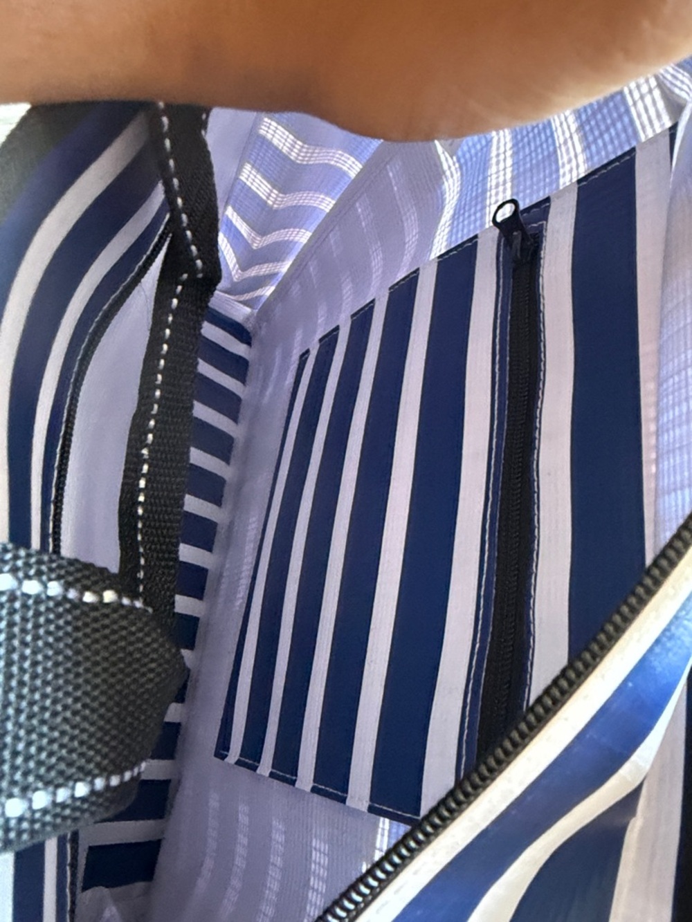 SCOUT Rocket Pocket Tote Travel Bag Striped Nantucket Navy NWT - Picture 9 of 9
